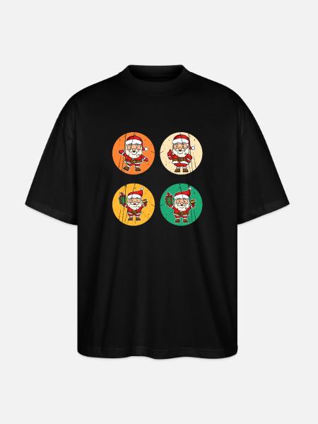 Père Noël Noël - T-shirt bio Blaster 2.0 coupe oversize Stanley/Stella Unisexe - noir