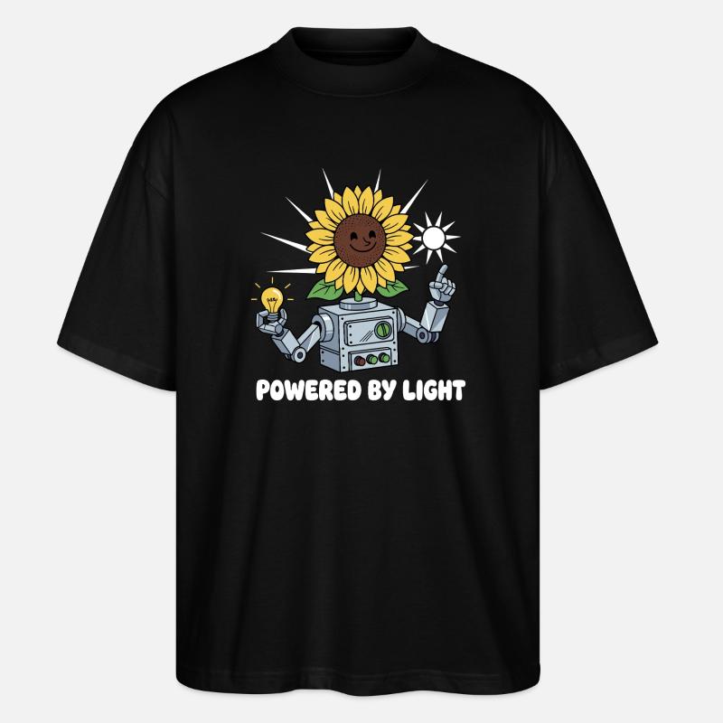 Sonnenblumenroboter Lichtideen - Stanley/Stella Oversized Unisex Bio T-Shirt Blaster 2.0 - Schwarz
