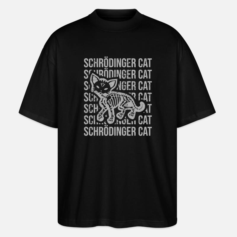 Le chat de Schrödinger - T-shirt bio Blaster 2.0 coupe oversize Stanley/Stella Unisexe - noir