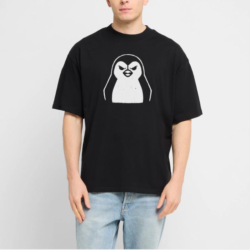 penguin stencil grunge minimalist-vector Linux T-shirt bio Blaster 2.0 coupe oversize Stanley/Stella Unisexe