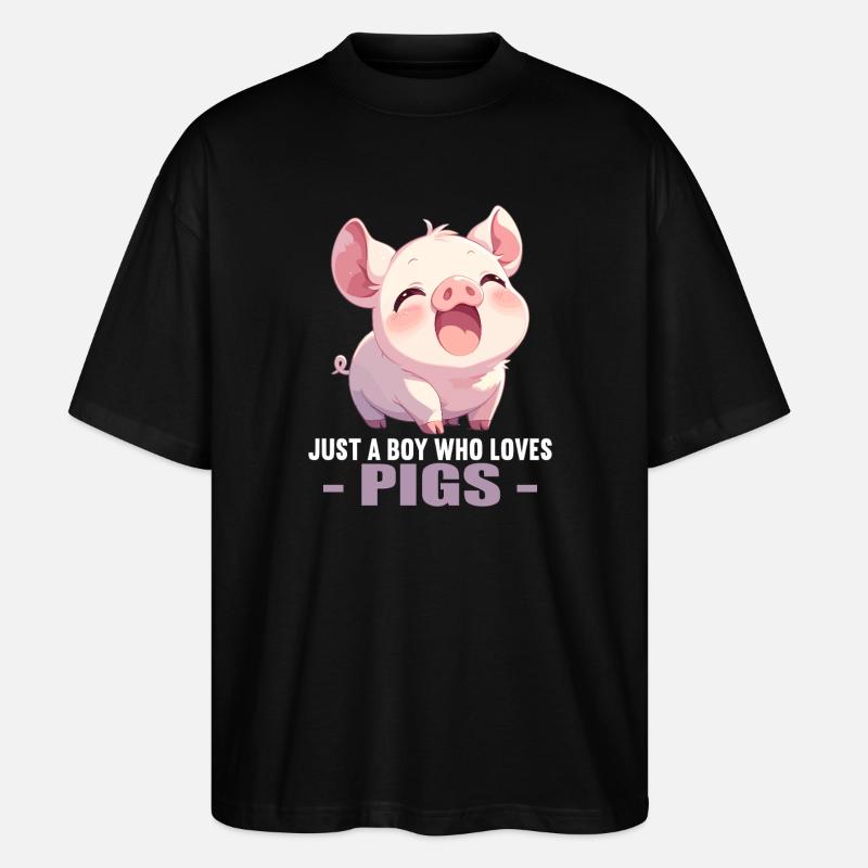 Pig Pig - Stanley/Stella Oversized Unisex Organic T-shirt Blaster 2.0 - black