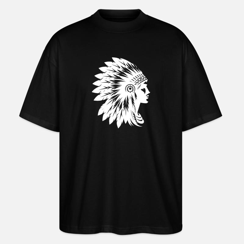 Coiffe élégante avec visage de profil - T-shirt bio Blaster 2.0 coupe oversize Stanley/Stella Unisexe - noir