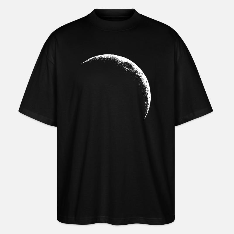 Croissant de Lune, Lune Céleste - T-shirt bio Blaster 2.0 coupe oversize Stanley/Stella Unisexe - noir