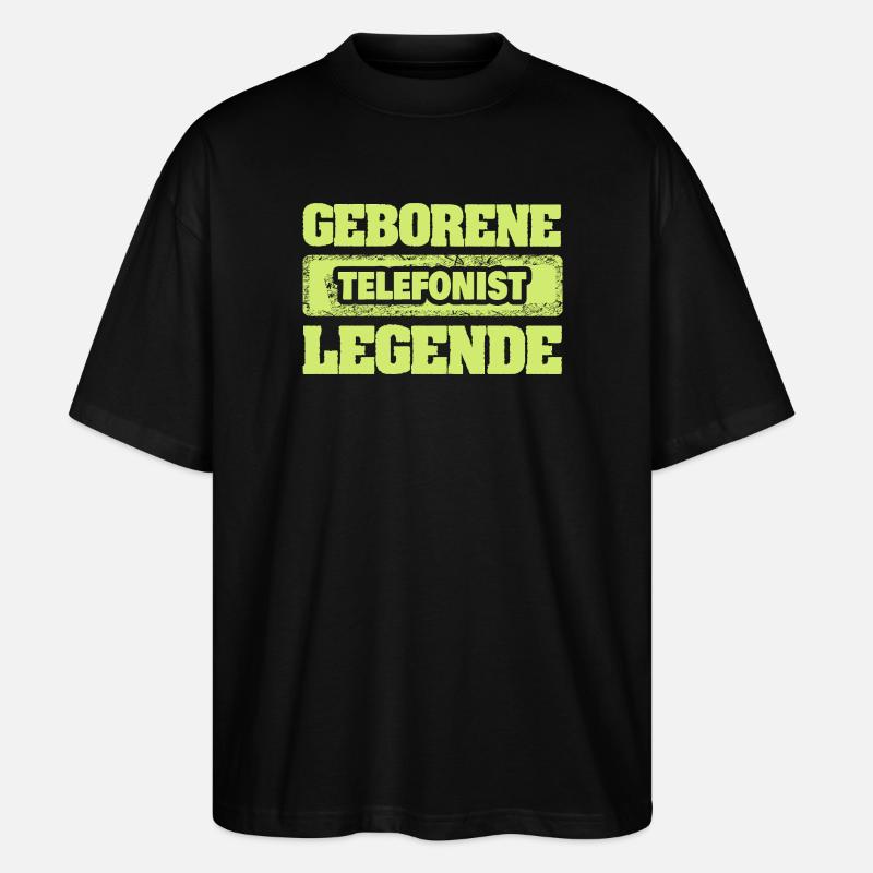 Beruf Telefonist - Stanley/Stella Oversized Unisex Bio T-Shirt Blaster 2.0 - Schwarz