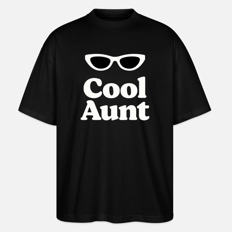 Cool Aunt Eyeglass-Logo - Stanley/Stella Oversized Unisex Bio T-Shirt Blaster 2.0 - Schwarz
