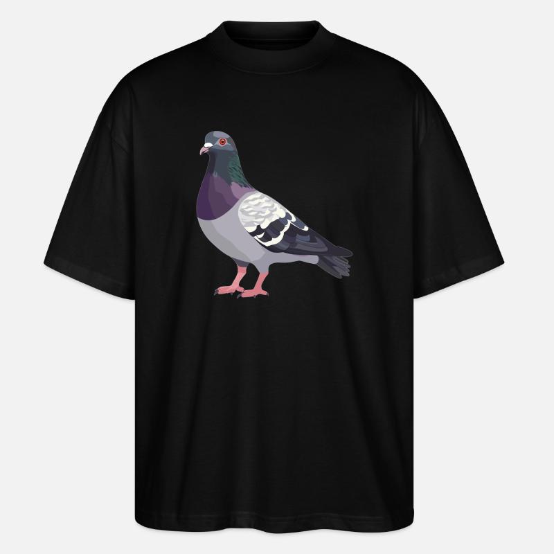 Tauben Taube - Stanley/Stella Oversized Unisex Bio T-Shirt Blaster 2.0 - Schwarz