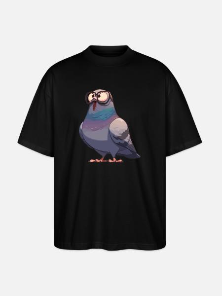 Pigeons Pigeon - Stanley/Stella Oversized Unisex Organic T-shirt Blaster 2.0 - black