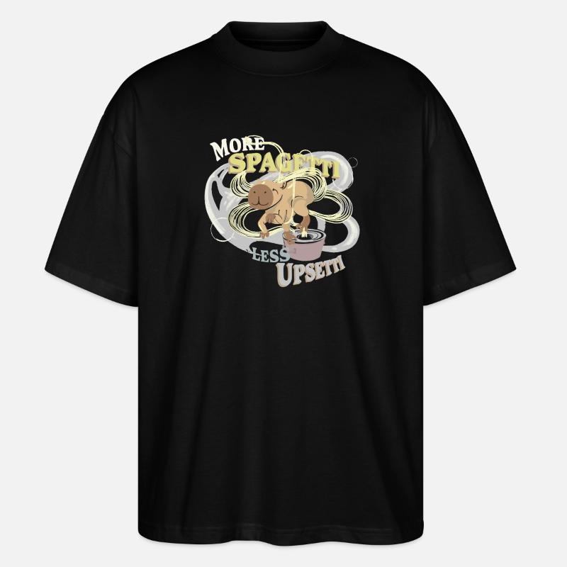 Cap(p)y spaghetti less upsetti - Stanley/Stella Oversized Unisex Bio T-Shirt Blaster 2.0 - Schwarz