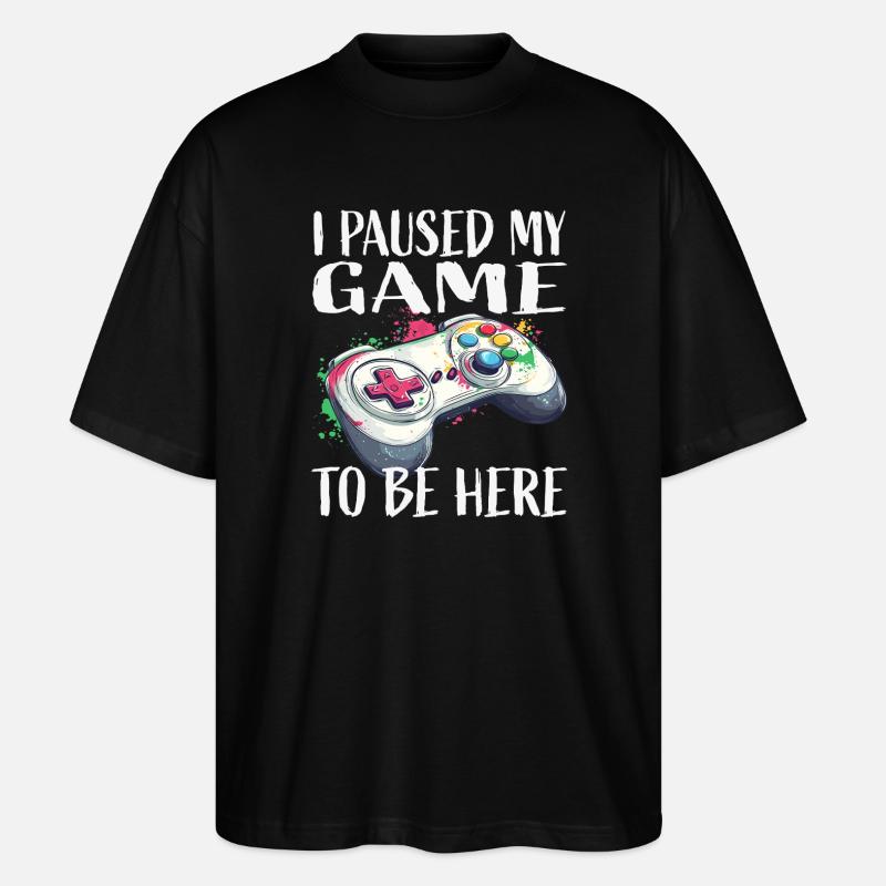 J’ai mis ma manette en pause - T-shirt bio Blaster 2.0 coupe oversize Stanley/Stella Unisexe - noir