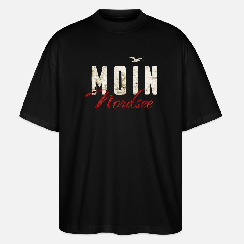 Nordsee - Moin - Stanley/Stella Oversized Unisex Bio T-Shirt Blaster 2.0 - Schwarz