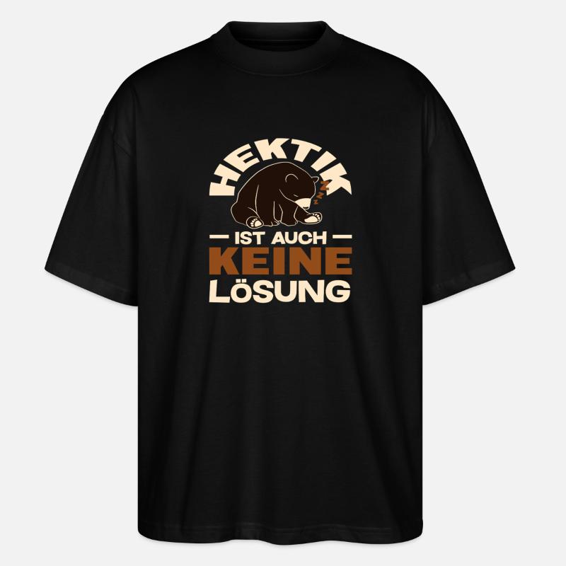 Drôle d’ours sans motivation - T-shirt bio Blaster 2.0 coupe oversize Stanley/Stella Unisexe - noir