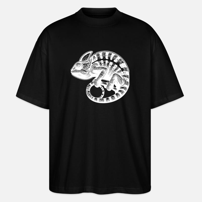 Süsses Chamäleon im Tarnmodus - Stanley/Stella Oversized Unisex Bio T-Shirt Blaster 2.0 - Schwarz