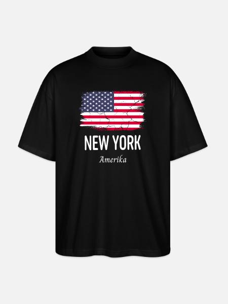 New York - T-shirt bio Blaster 2.0 coupe oversize Stanley/Stella Unisexe - noir