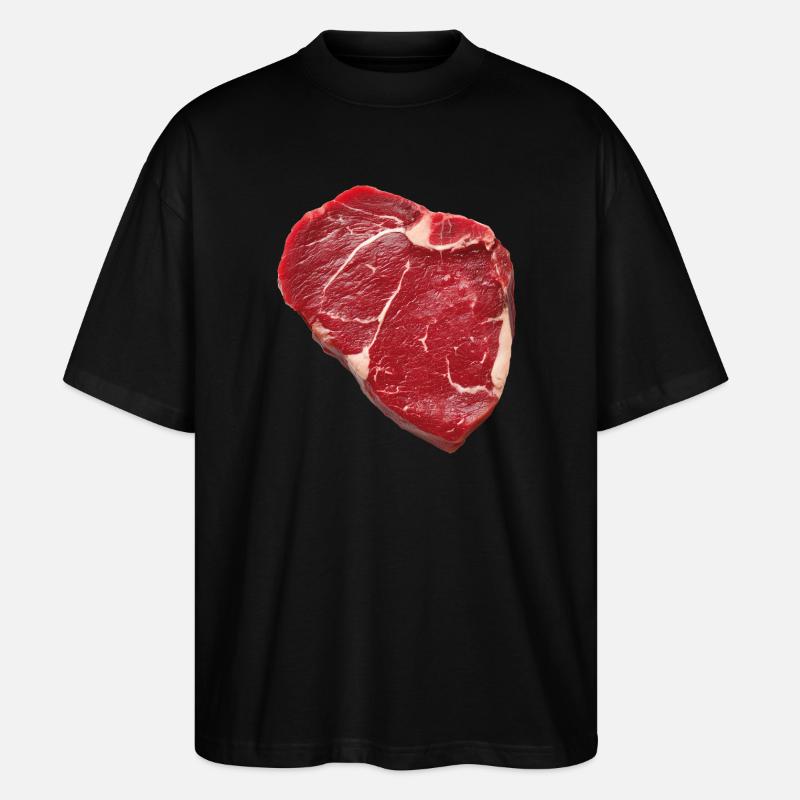 Steak - Stanley/Stella Oversized Unisex Bio T-Shirt Blaster 2.0 - Schwarz
