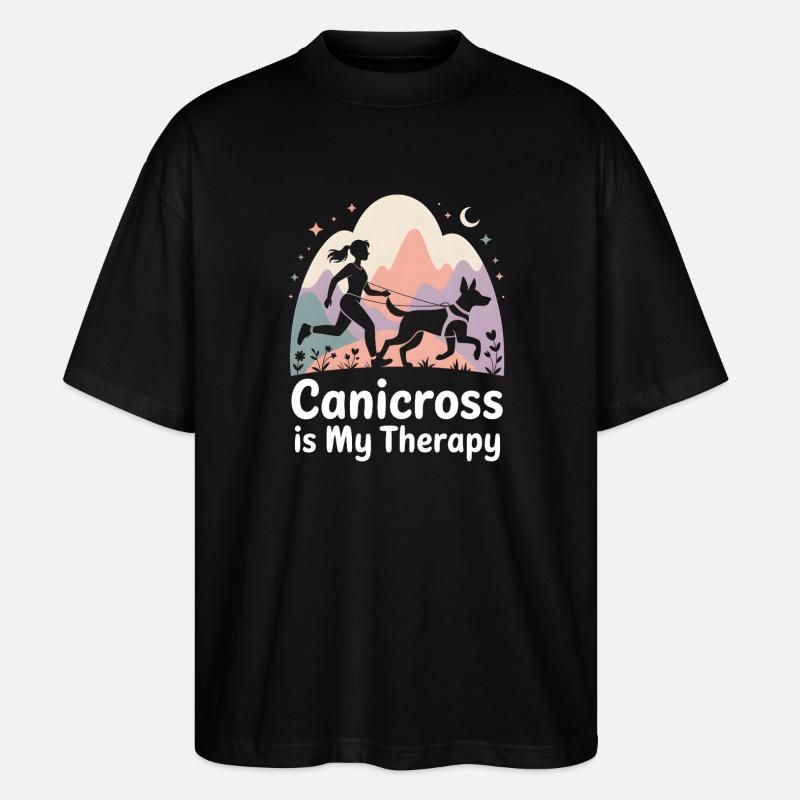 Canicross - Stanley/Stella Oversized Unisex Bio T-Shirt Blaster 2.0 - Schwarz