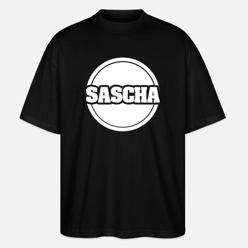 Vorname Sascha - Stanley/Stella Oversized Unisex Bio T-Shirt Blaster 2.0 - Schwarz