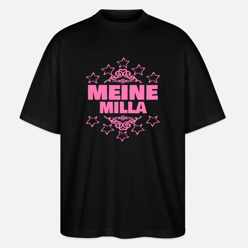 Maedchen Milla - Stanley/Stella Oversized Unisex Bio T-Shirt Blaster 2.0 - Schwarz