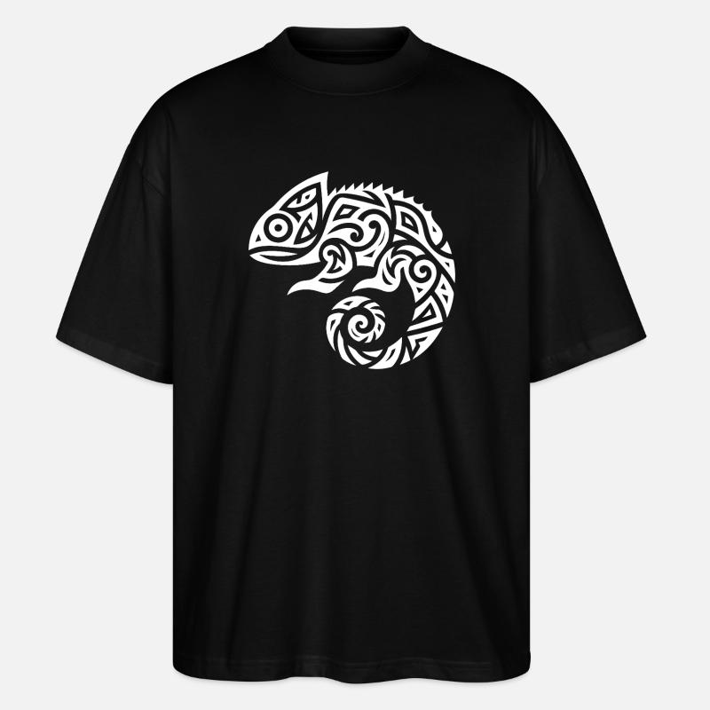 Déguisement de tatouage caméléon - T-shirt bio Blaster 2.0 coupe oversize Stanley/Stella Unisexe - noir