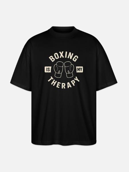 Boxing Therapy Retro Boxhandschuhe Design - Stanley/Stella Oversized Unisex Bio T-Shirt Blaster 2.0 - Schwarz