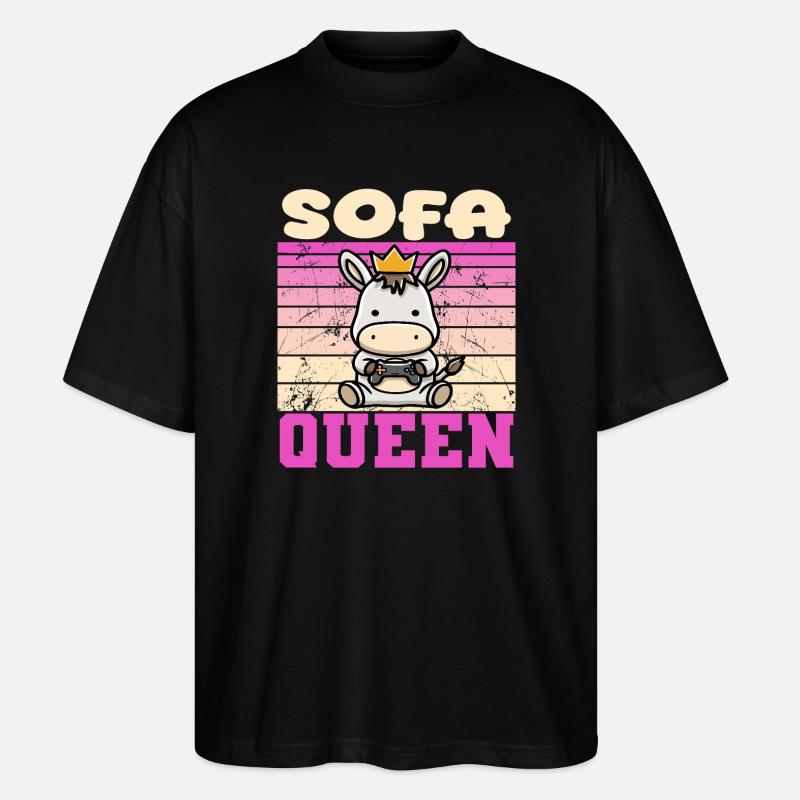 Sofa Queen gaming esel - Stanley/Stella Oversized Unisex Bio T-Shirt Blaster 2.0 - Schwarz