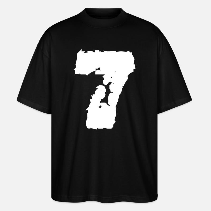 7 Nummer sieben - Stanley/Stella Oversized Unisex Bio T-Shirt Blaster 2.0 - Schwarz