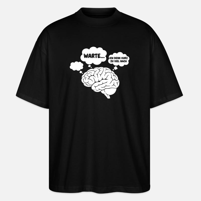 Brain Thoughts Comic - Stanley/Stella Oversized Unisex Organic T-shirt Blaster 2.0 - black