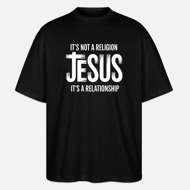 Jesus Beziehungs-T-Design - Stanley/Stella Oversized Unisex Bio T-Shirt Blaster 2.0 - Schwarz