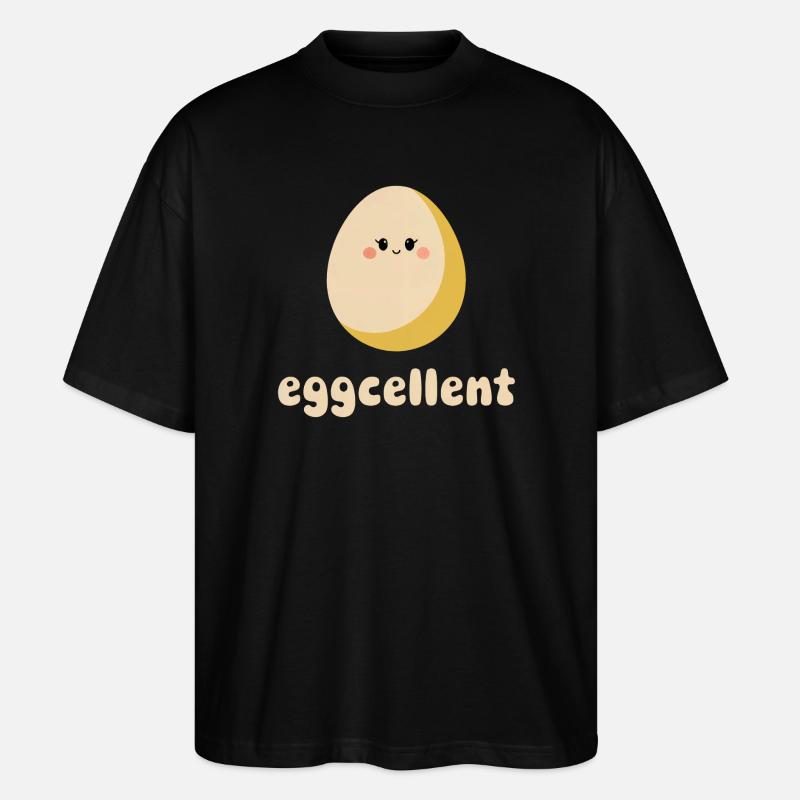 Eggcellent – Süßes Frühstücksei - Stanley/Stella Oversized Unisex Bio T-Shirt Blaster 2.0 - Schwarz
