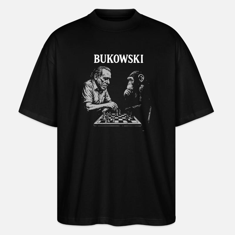 Duo d’échecs Bukowski - T-shirt bio Blaster 2.0 coupe oversize Stanley/Stella Unisexe - noir