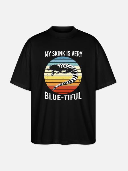 Lizard Blue Tongue - Stanley/Stella Oversized Unisex Organic T-shirt Blaster 2.0 - black