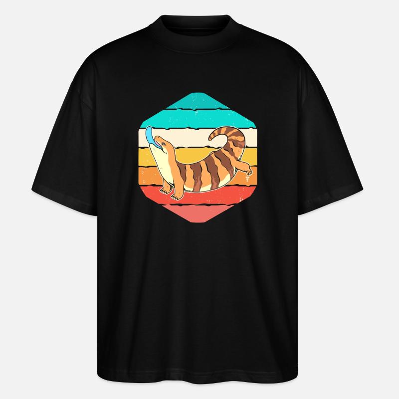 Eidechse - Stanley/Stella Oversized Unisex Bio T-Shirt Blaster 2.0 - Schwarz