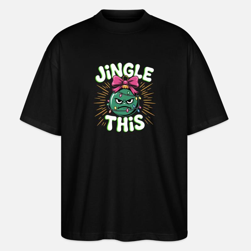 Tinte ce bal de Noël drôle - T-shirt bio Blaster 2.0 coupe oversize Stanley/Stella Unisexe - noir