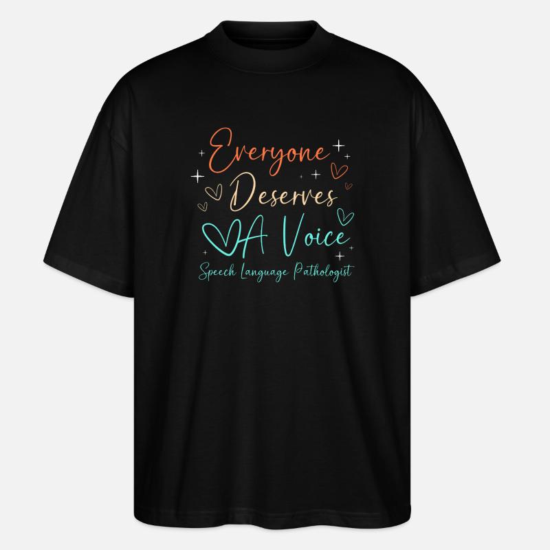 Sprachpathologe SLP Logopäde - Stanley/Stella Oversized Unisex Bio T-Shirt Blaster 2.0 - Schwarz