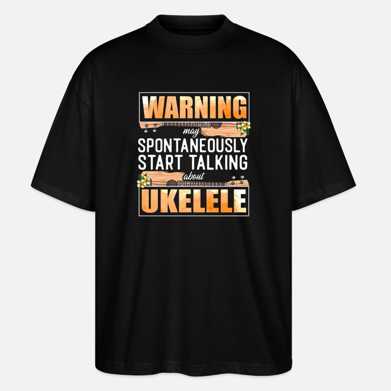 Hawaiian Ukulele Uke Warning May - Stanley/Stella Oversized Unisex Bio T-Shirt Blaster 2.0 - Schwarz