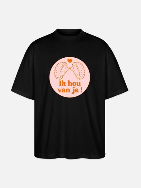 Ich liebe dich – Igel - Stanley/Stella Oversized Unisex Bio T-Shirt Blaster 2.0 - Schwarz