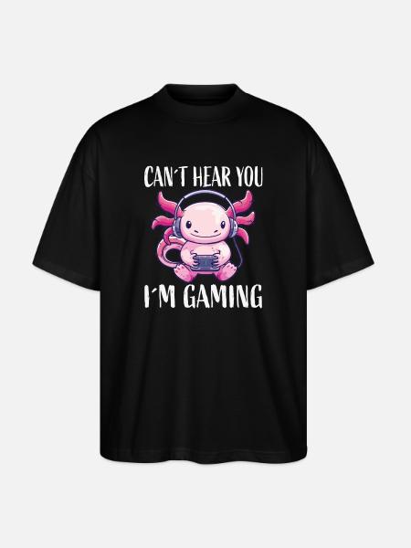 Gaming Kawaii Kopfhörer Monster - Stanley/Stella Oversized Unisex Bio T-Shirt Blaster 2.0 - Schwarz