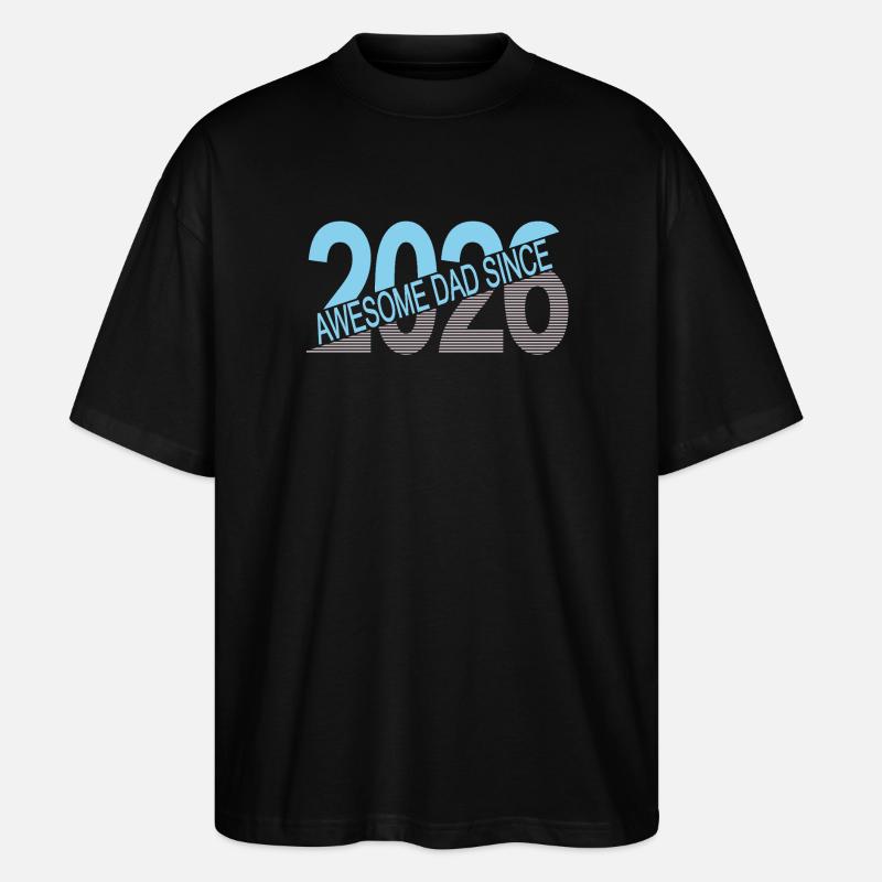 Awesome_dad_since_2026 - Stanley/Stella Oversized Unisex Bio T-Shirt Blaster 2.0 - Schwarz