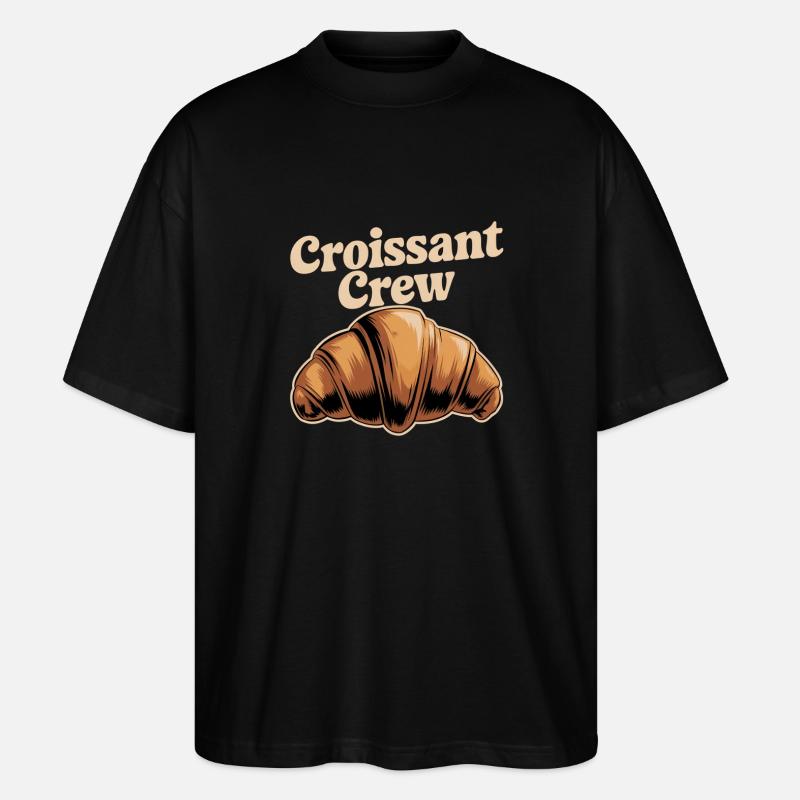 Croissant Crew - Stanley/Stella Oversized Unisex Bio T-Shirt Blaster 2.0 - Schwarz