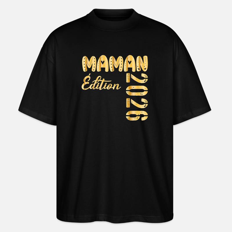 Maman 2026 Édition - T-shirt bio Blaster 2.0 coupe oversize Stanley/Stella Unisexe - noir