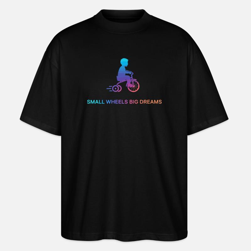 Kleine Räder Große Träume - Stanley/Stella Oversized Unisex Bio T-Shirt Blaster 2.0 - Schwarz