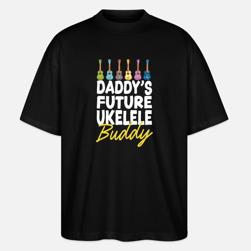 Hawaiian Ukulele Uke Daddy's - Stanley/Stella Oversized Unisex Organic T-shirt Blaster 2.0 - black