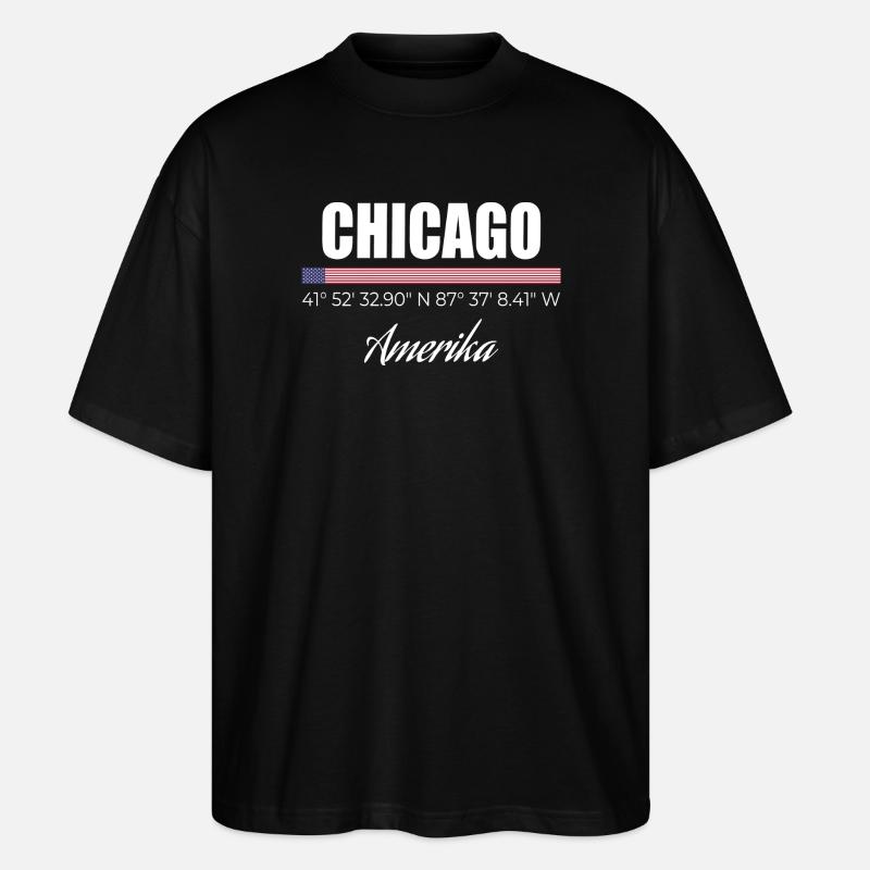 Chicago - Stanley/Stella Oversized Unisex Bio T-Shirt Blaster 2.0 - Schwarz