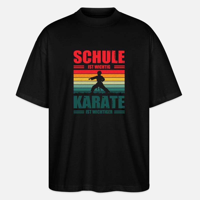 Kinder Karate Training Geschenke - Stanley/Stella Oversized Unisex Bio T-Shirt Blaster 2.0 - Schwarz