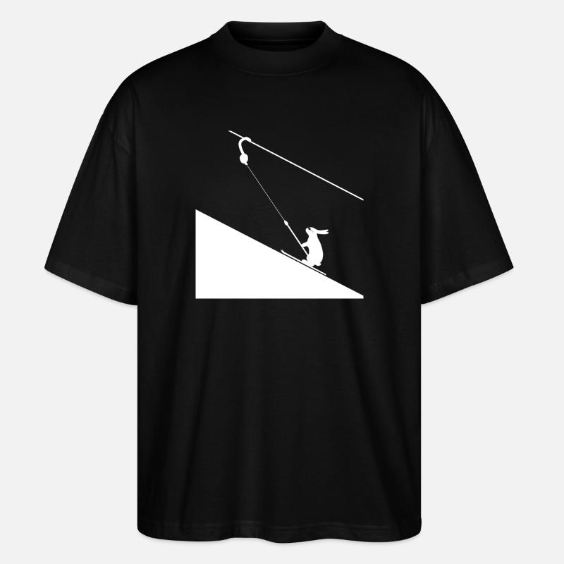 Haseklettern am Seil - Stanley/Stella Oversized Unisex Bio T-Shirt Blaster 2.0 - Schwarz