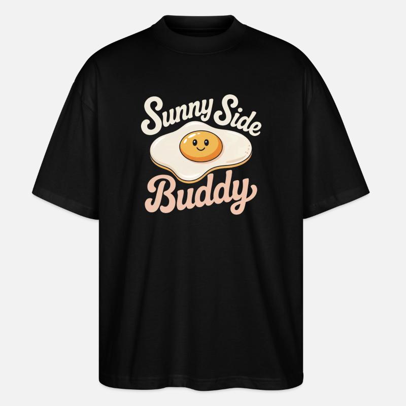 fried egg - Stanley/Stella Oversized Unisex Organic T-shirt Blaster 2.0 - black