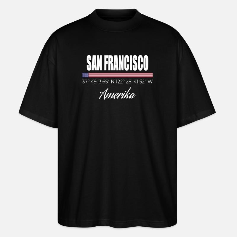 San Francisco - Stanley/Stella Oversized Unisex Bio T-Shirt Blaster 2.0 - Schwarz