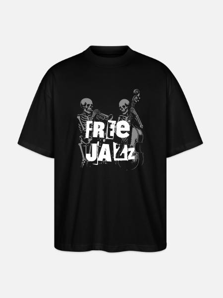 Free Jazz Skeletons Band - Stanley/Stella Oversized Unisex Organic T-shirt Blaster 2.0 - black