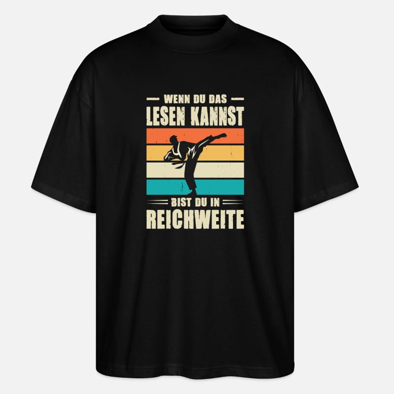 Karate Training Geschenke Karatetraining - Stanley/Stella Oversized Unisex Bio T-Shirt Blaster 2.0 - Schwarz