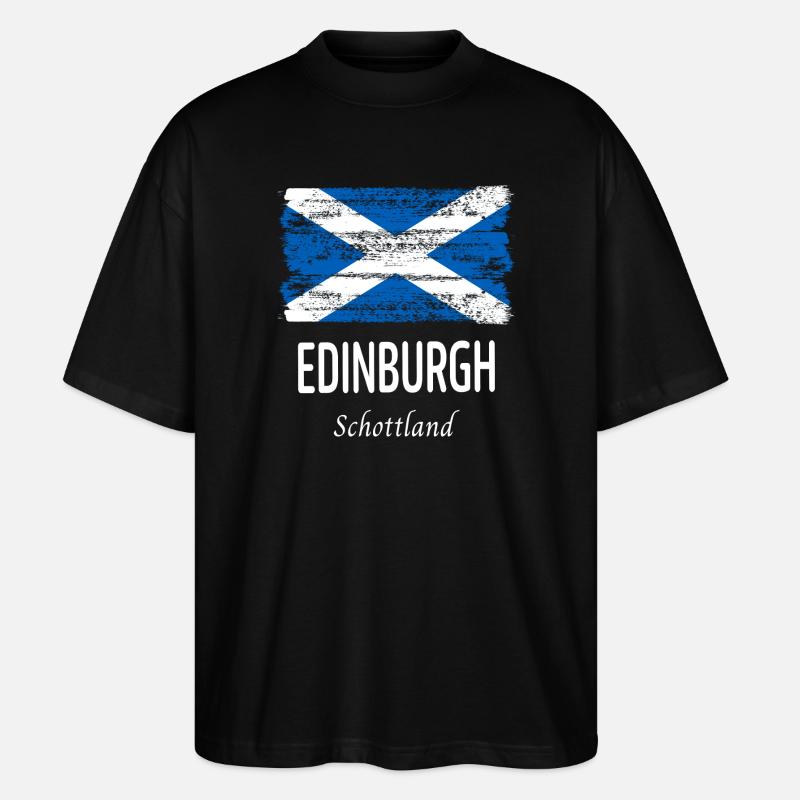 Edinburgh - Stanley/Stella Oversized Unisex Bio T-Shirt Blaster 2.0 - Schwarz
