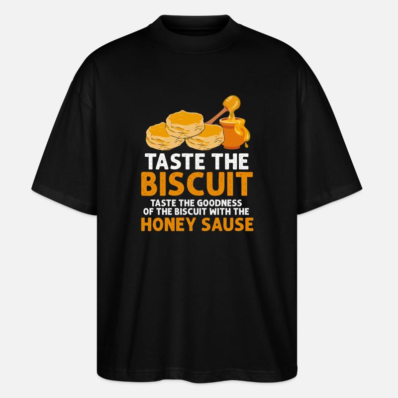 Biscuit Honey Sizzle Tee - Stanley/Stella Oversized Unisex Bio T-Shirt Blaster 2.0 - Schwarz